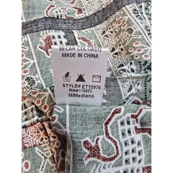 Easel tiered tunic top baby doll patchwork print pattern size M New - Picture 5 of 13